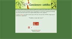 Desktop Screenshot of cancionerocatolico.com.ar