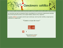 Tablet Screenshot of cancionerocatolico.com.ar